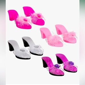 NWT NIB Princess Expressions Toddler Girls 4 Pk.Dress-Up Heels-Fits Shoe T 7- 10